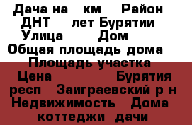 Дача на 0 км. › Район ­ ДНТ 60 лет Бурятии › Улица ­ 5 › Дом ­ 20 › Общая площадь дома ­ 40 › Площадь участка ­ 8 › Цена ­ 500 000 - Бурятия респ., Заиграевский р-н Недвижимость » Дома, коттеджи, дачи продажа   